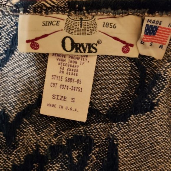 ORVIS VINTAGE EMBROIDERED FLORAL DENIM VEST SIZE SMALL NWOT - Picture 4 of 5